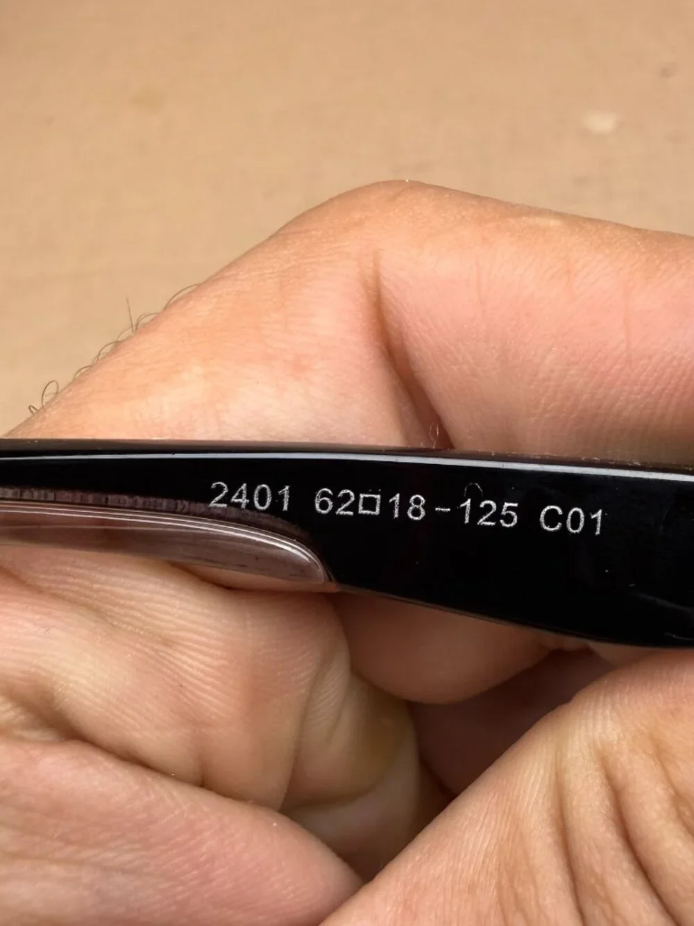 Men's Polarized Sunglasses Frame Only Black 62-18-125